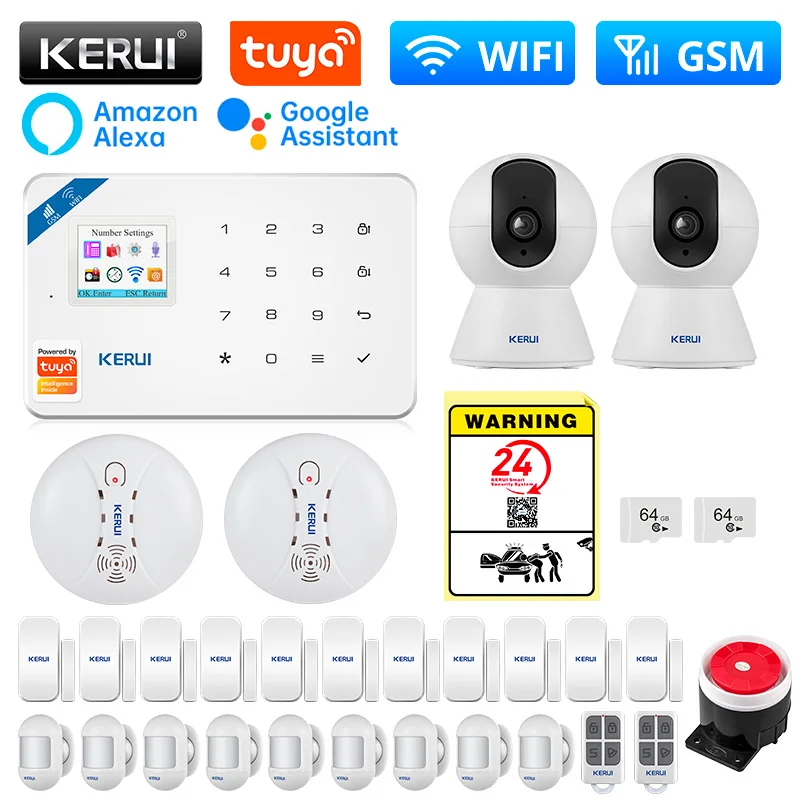 KERUI Alarm System Secutrity Home W181 WIFI GSM Alarm Tuya Smart Alexa