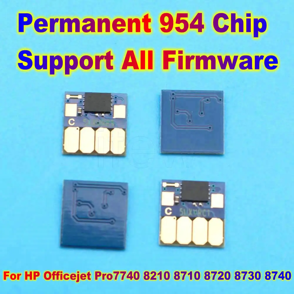 Hp95U HP952 953 954 955XL Refillable Ink Cartridge With Permanent 954 Chip For HP Officejet Pro 7740 8210 8710 8720 8730 8740 IC