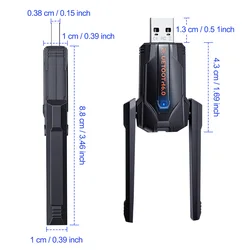 Universal USB Bluetooth 6.0 Adapter - Driver - Free Wireless Connectivity for Mouse, Keyboard, and Audio Devices (200m)