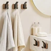 Walnut Coat Wall Hook Wall Hanging Coat Rack for Bedroom Hallway Wall Hooks Coat Clothes Holder Nail Free Adhesive Installed 1