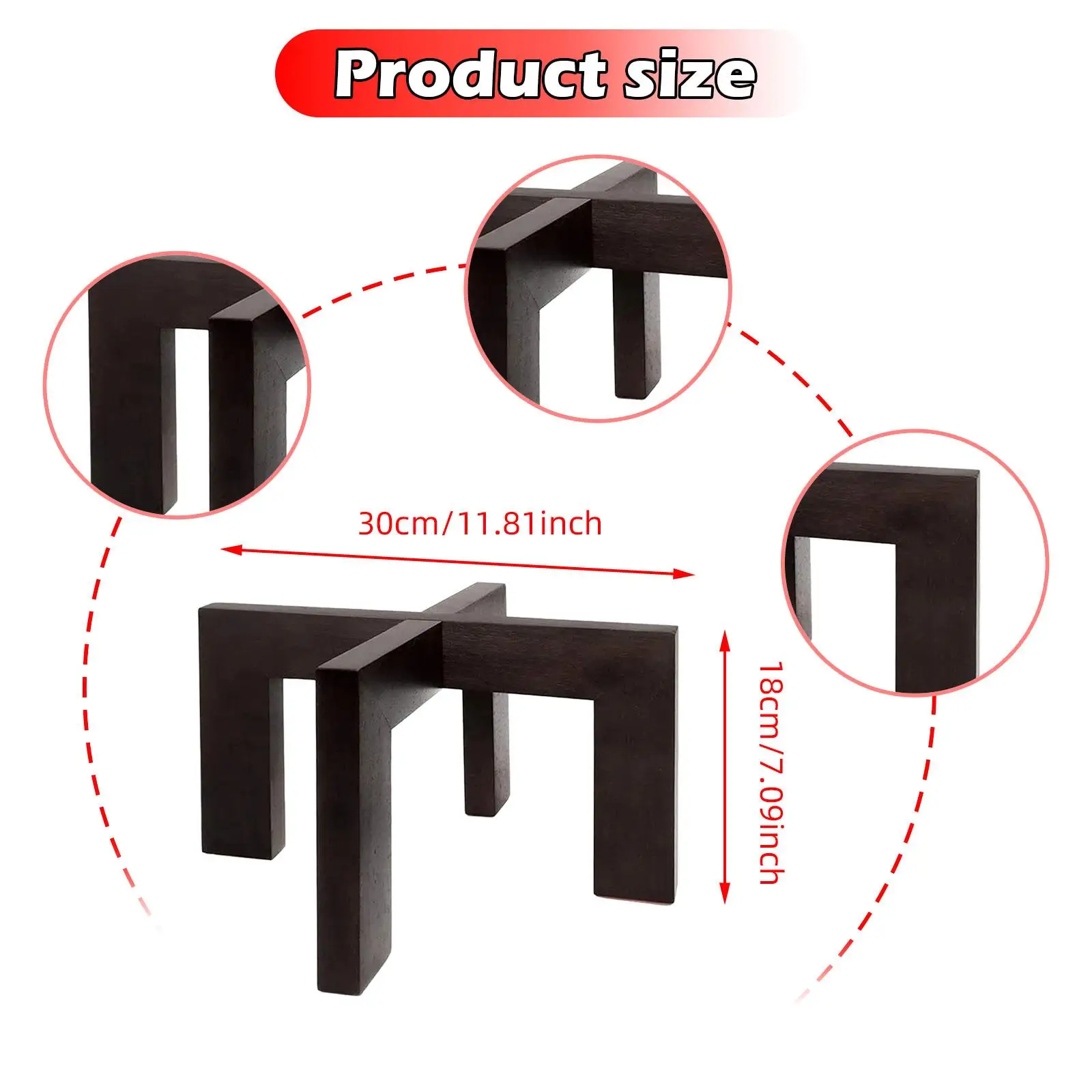 Wooden Plant Stand Decorative Modern Flower Pot Rack Plant Shelf for Cafe Drawing Room Housewarming Gift Farmhouse Backyard