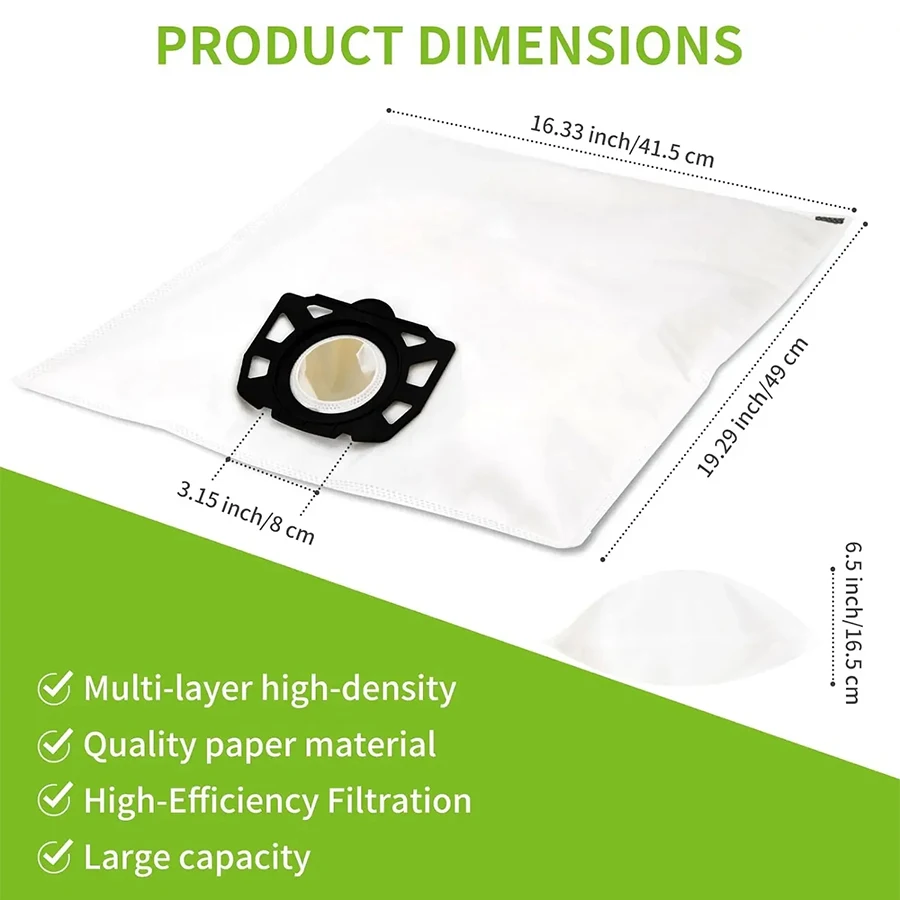Universal Robot Vacuum Disposable Dust and Filter Bags – Non-Woven Accessories