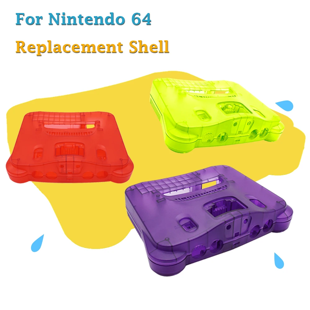 Replacement Plastic Shell Translucent Case For Nintendo N64 Retro Video