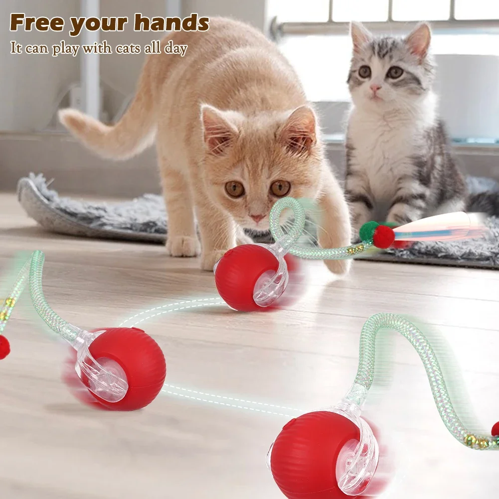 Juguete Bola Interactiva Automática Eléctrica Recargable para Gatos y Gatitos | Diversión Garantizada - Image 4