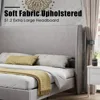 Full Platform Bed Frame 51.2" High Headboard Tall Upholstered Beds/No Box Spring Required/Wood Slat Support, Full Bed Frame 3