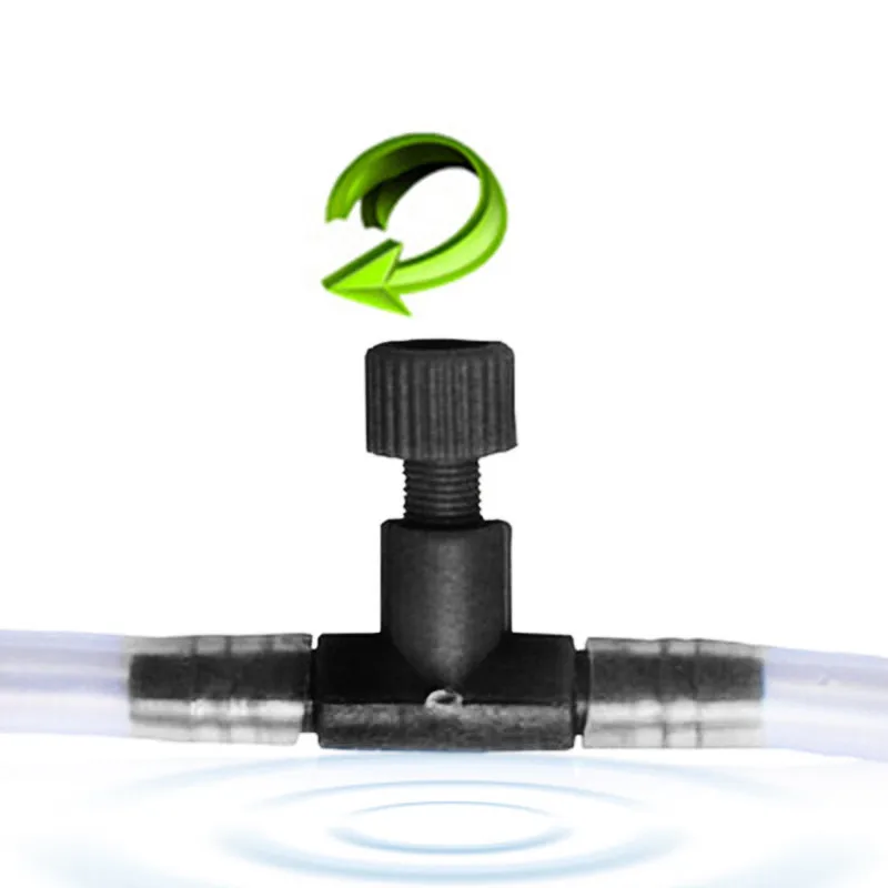 T-Shaped Aquarium Air Pump Control Valve Tee Connector Aeration Pump 2 Way Air Line Regulator Connector For Pump 6