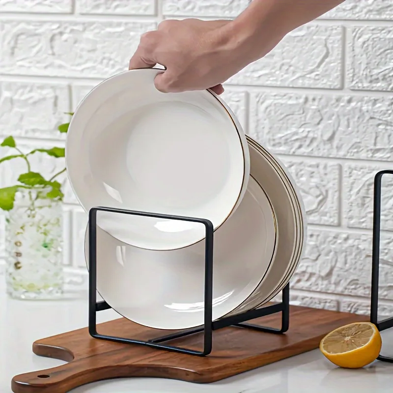 Metal Kitchen Rack-for Cups, Plates, Ideal for Countertops，Durable Dish Drainer, Space-Saving Pull Out