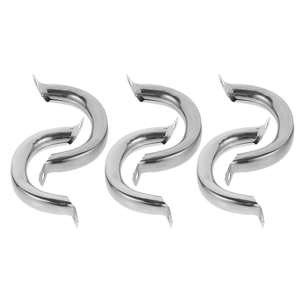 Pot Ear Accessories Replacement Handle Wok Removable Steaming Part Ears Stainless Steel Pipe for Kitchen 6 Pcs