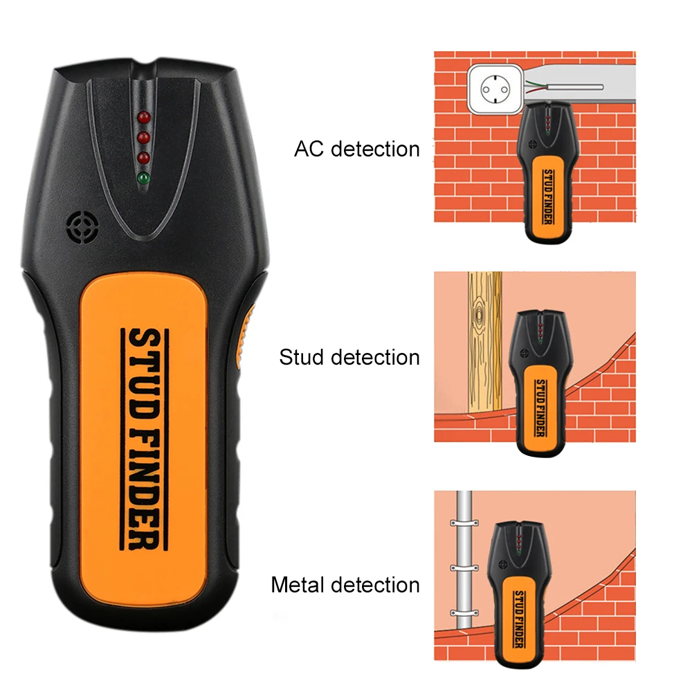 3 In 1 Sensor Wall Scanner Pipe Electronic Stud Locator Wood Joist Wall Scanner Finder Pipe Wire Detector Metal Detector Tools 6