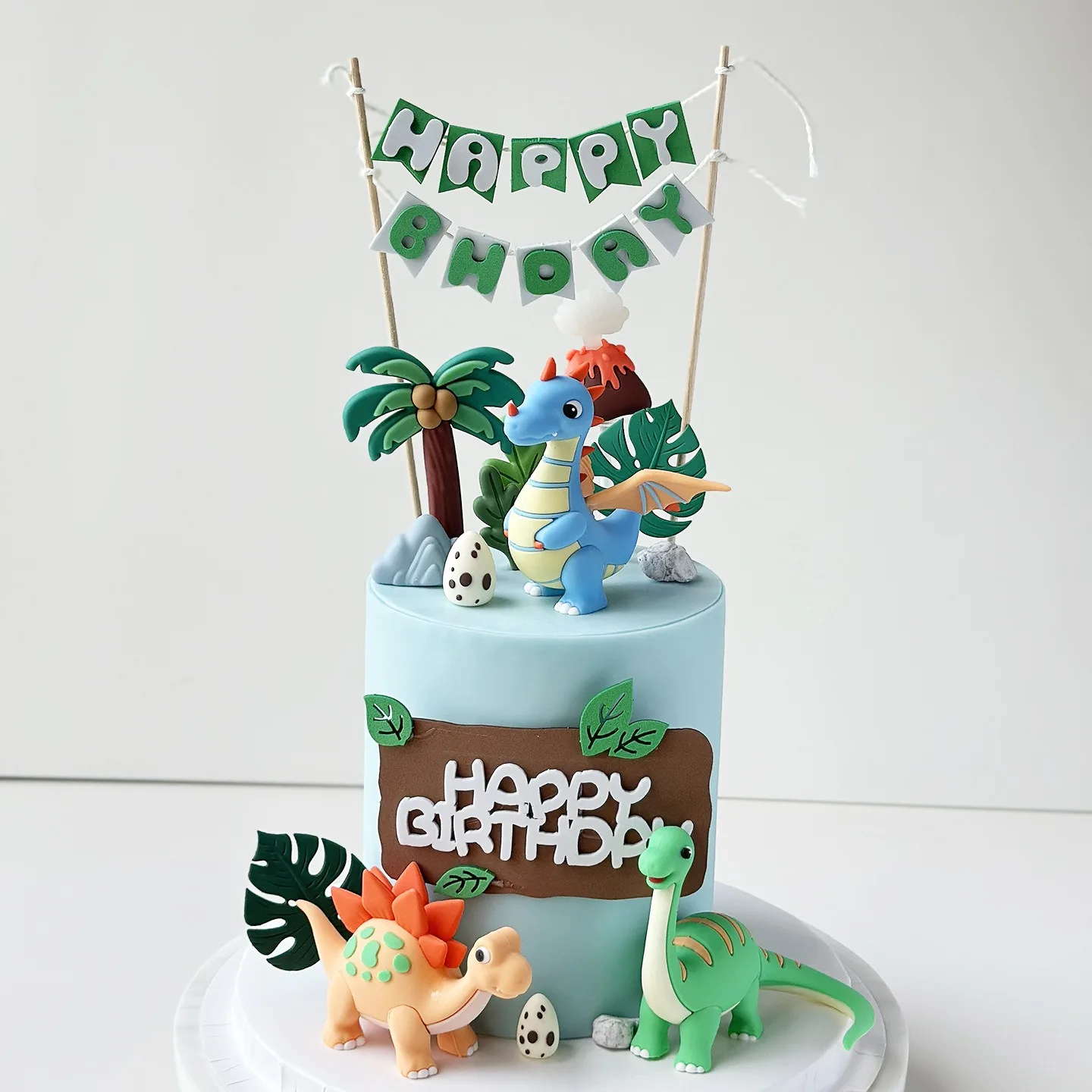 Dinosaur Cake Topper Jungle Birthday Decoration Set Dinosaur Jungle Cake Decorations