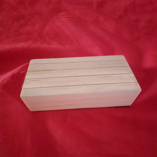 2 pezzi trapezoidale porta carte da gioco in legno a mano libera