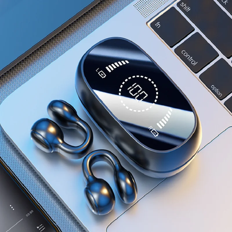 Tws Ear Hook Auricolari Bluetooth Hifi Stereo Ear Clip Auricolari Sport Cuffie Wireless Mini Cuffie Con Cancellazione Del Rumore