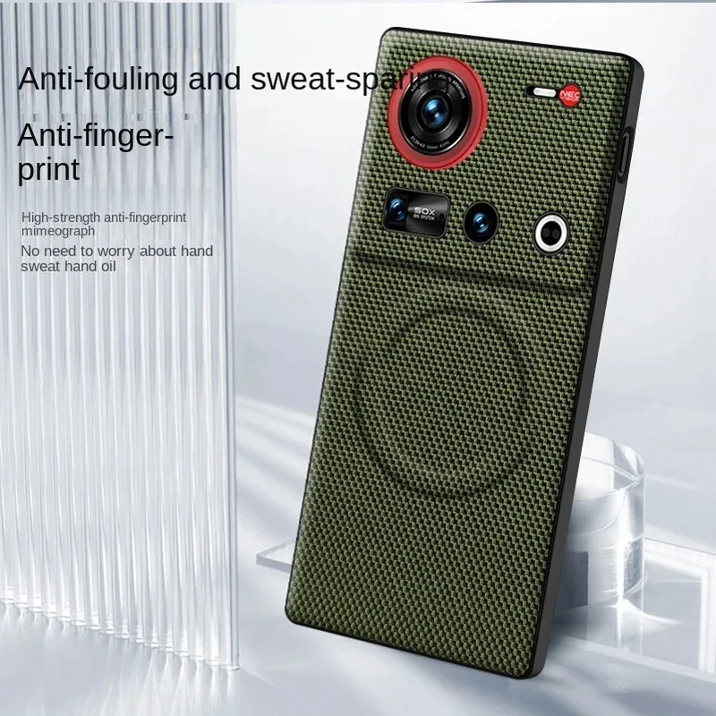 Magnetic Ring Red Circle Lens Protection Slim Case Cover