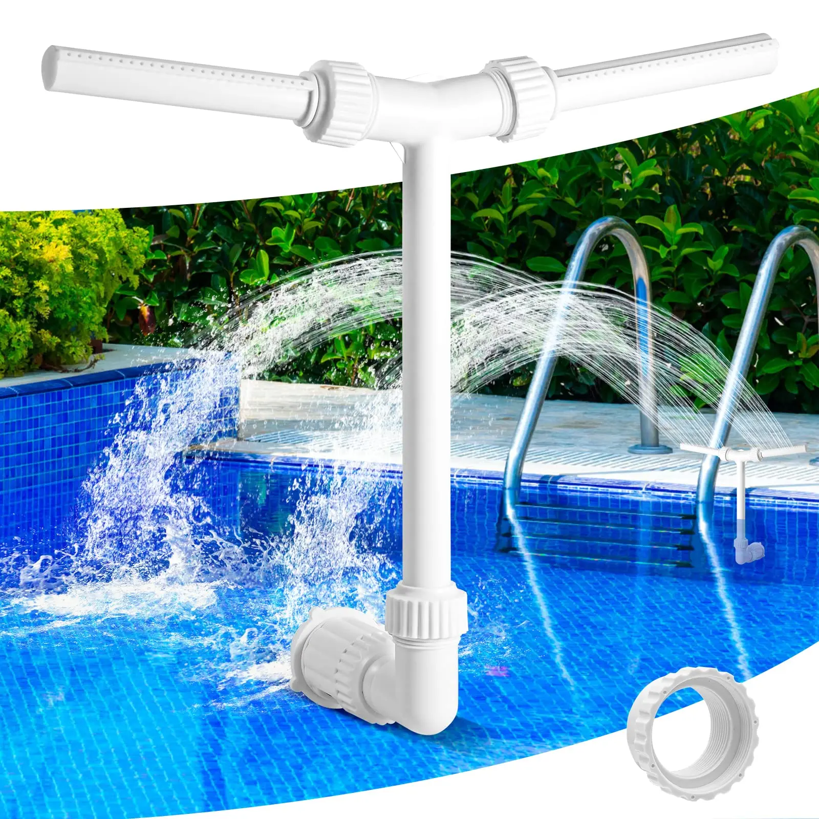 Poolbrunnen Verstellbar – Für Ober- & Innenliegende Pools, Kühlt Wasser Um Bis Zu 10°C