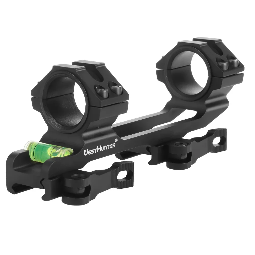 Quick Release One Piece Picatinny Scope Mount 25.4mm/30mm Riflescope Rings Bubble Level 20mm Rails