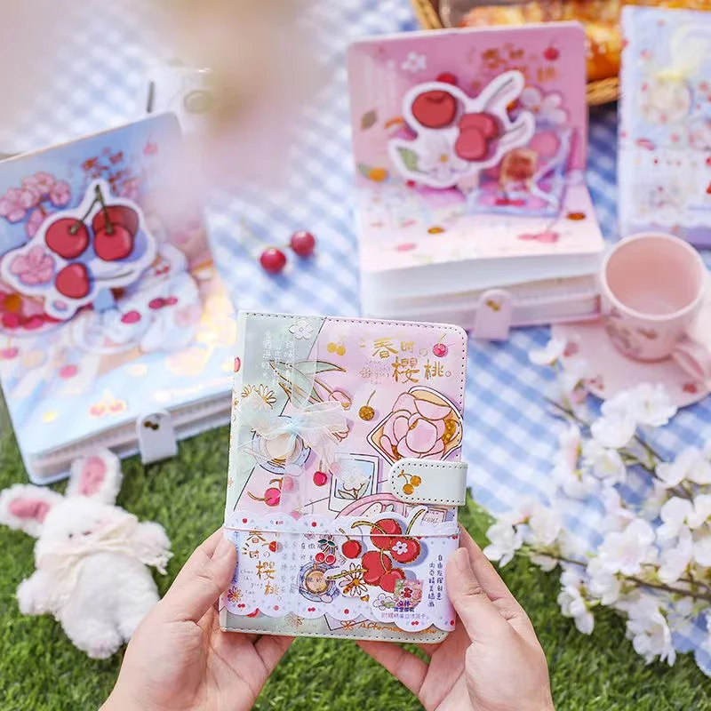 Quaderni Kawaii Portatili Piccoli E Carini Per Mini Manuale Di Forniture Di Cancelleria Per La Scuola Pittura Fai-Da-Te Registrazione Fibbia Magnetica