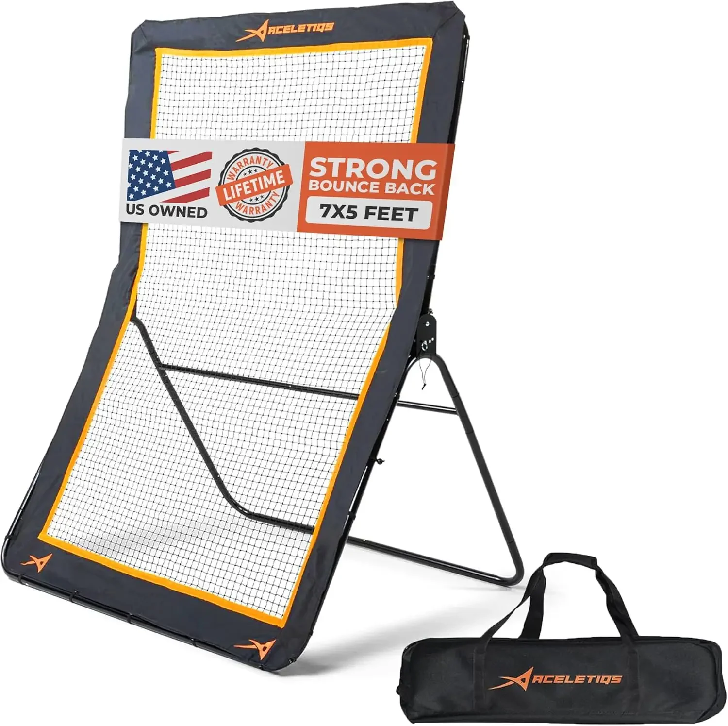 Lacrosse Rebounder for Backyard 5x7 Feet Baseball Rebounder Volleyball-Lacrosse Ball Pitchback, Throwback,