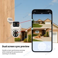 4MP WIFI caméra IP 3G 4G carte SIM PTZ 4MP caméras de Surveillance vidéo extérieure double objectif ZOOM alarme couleur nuit Camhipro App 5