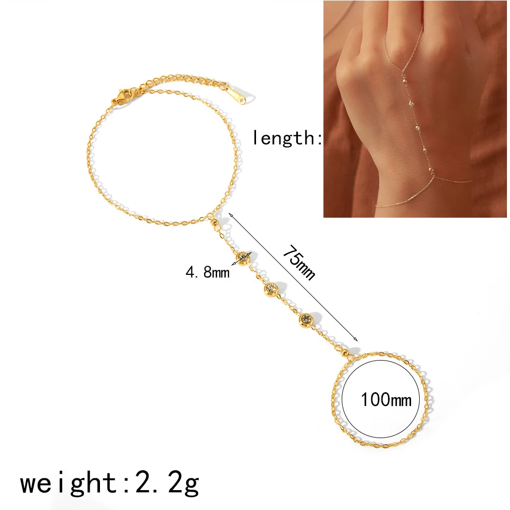 RIXERKOC Set Di 6 Bracciali Oro Per Donna – Placcati 14K, In Acciaio Inox, Regolabili, Catene Impilabili, Con Confezione Regalo