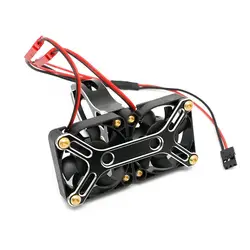 4985 1717 Brushless Motor Heat Sink Cooling Dual Fan Heatsink 6~8.4V for ARRMA 1/5 TRX X-MAXX 6S 8S Speed Truck Monster Truck