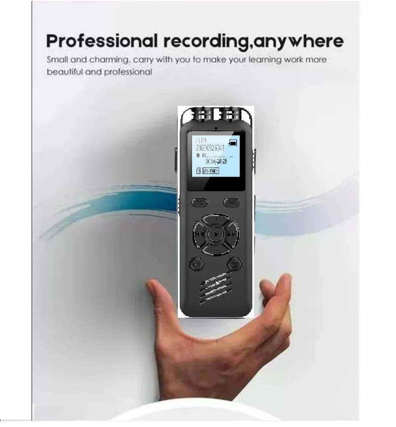 Voice Recorder One Button Digital Voice Recorder Max Support 128G Noise Reduction Record Playback MP3 Music Player Sound Recording