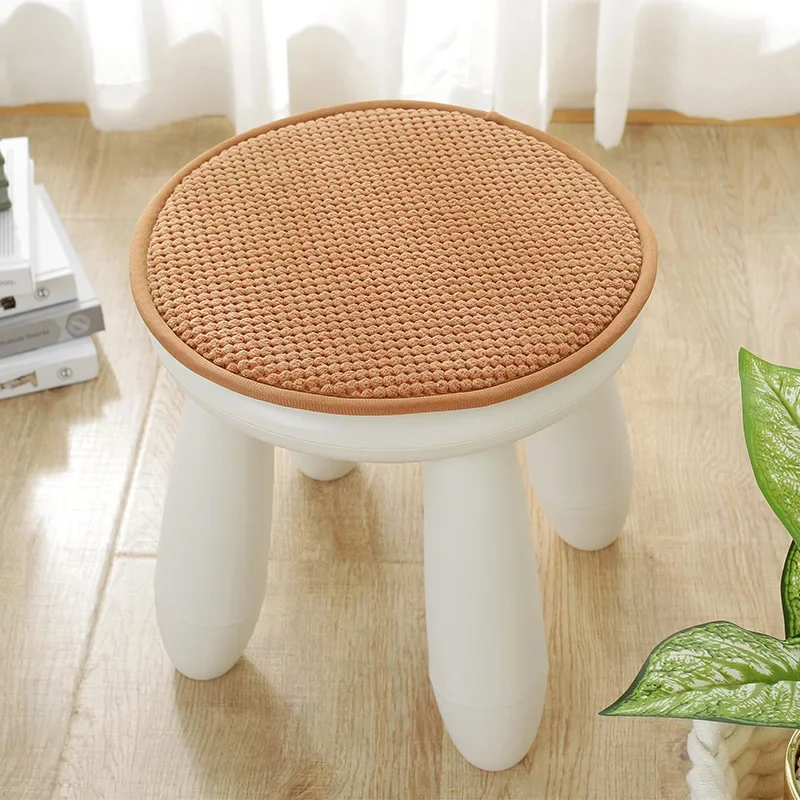 Round cushion solid color thickened non-slip chair cushion home small round stool student dormitory chair stool ass cushion 6
