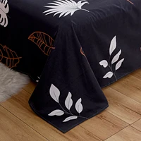 Tropical Monstera Leaves Flat Sheet with 2 Pillowcase Soft Comfortable Botanical Feather Print Bed Sheet Set (No Fitted Sheet) 5