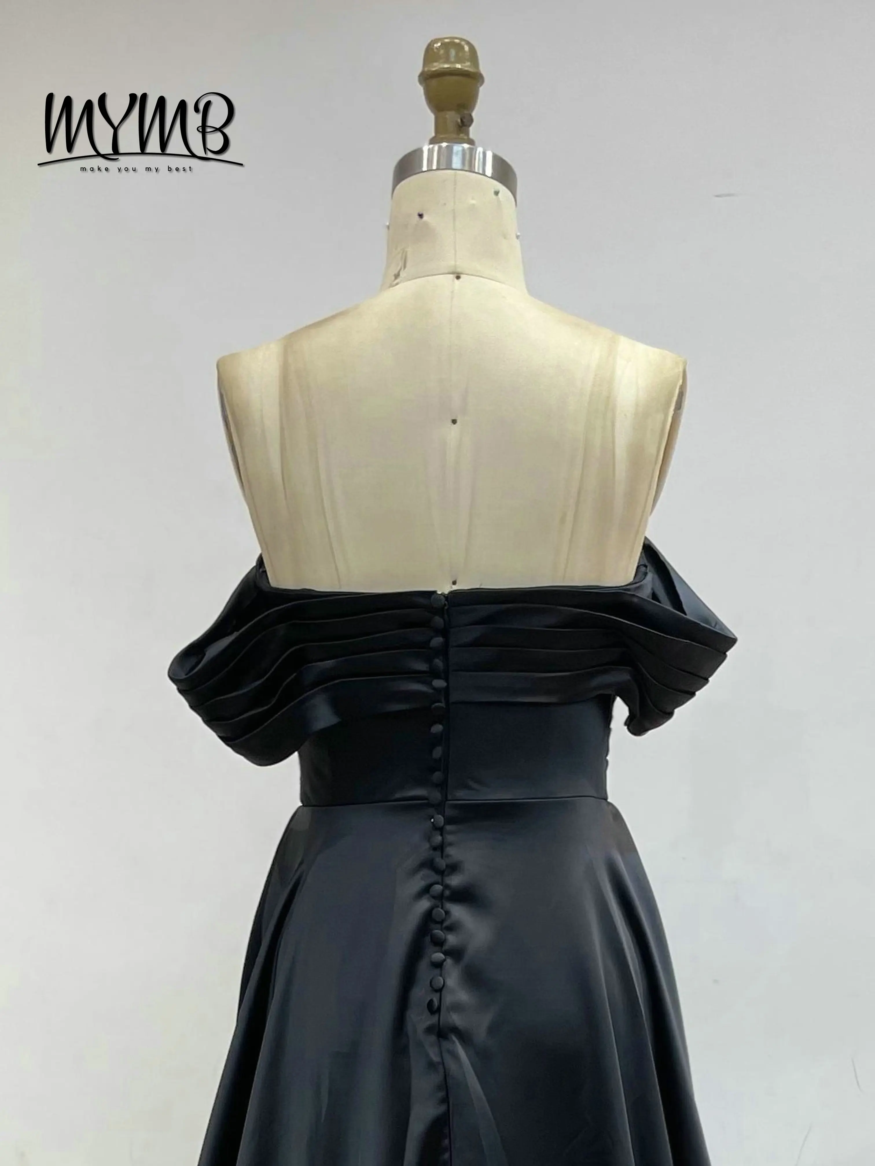 MYMB Classy Fashionable Off the Shoulder Sweetheart Neck High Split Black Prom Evening Dresses Gown With Chic Side Skirt MC20005 6