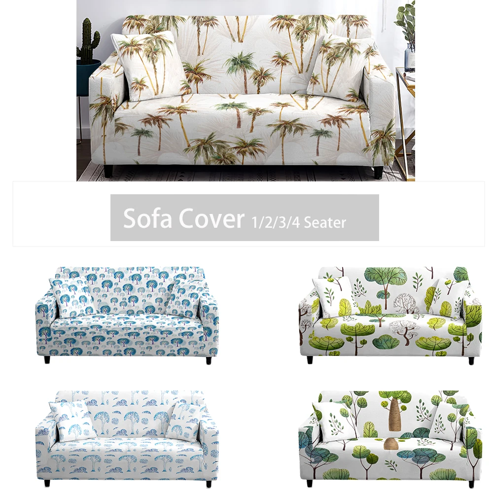 

Plant Sofa Cover Geometry Combination Corner Sofa Painting Cover Chair Protective Living Room Animal Sofa Cover