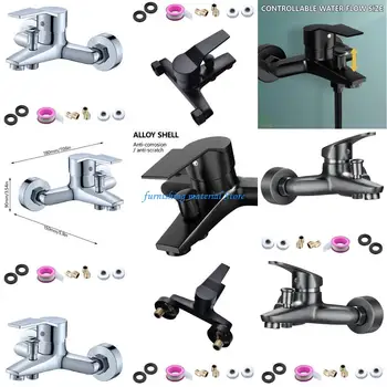 Y5GD โลหะผสมสังกะสีห้องน้ำก๊อกน้ำติดผนังร้อนเย็นน้ำแตะเดี่ยวก๊อกน้ำอ่างอาบน้ำสำหรับ Home และโรงแรม 1