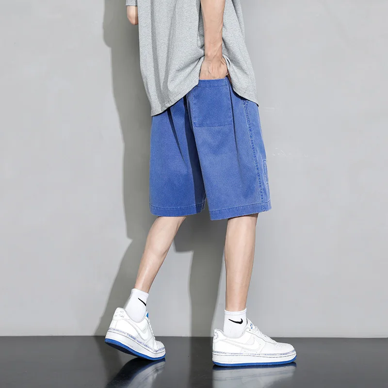 Men's Shorts 2023 Fashion Sweatpants Elastic Waist  Baggy Pants High Quality Brand Casual Retro Wash Pure Cotton Sports Shorts