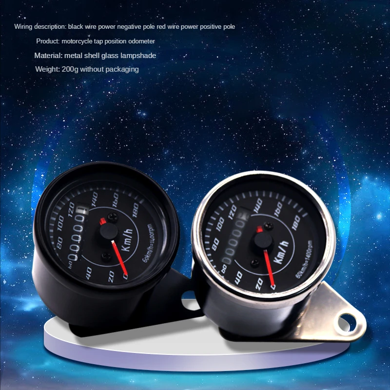 Motorcycle Rpm Meter Retro White Led Lcd Odometer Motorcycle Mechanical