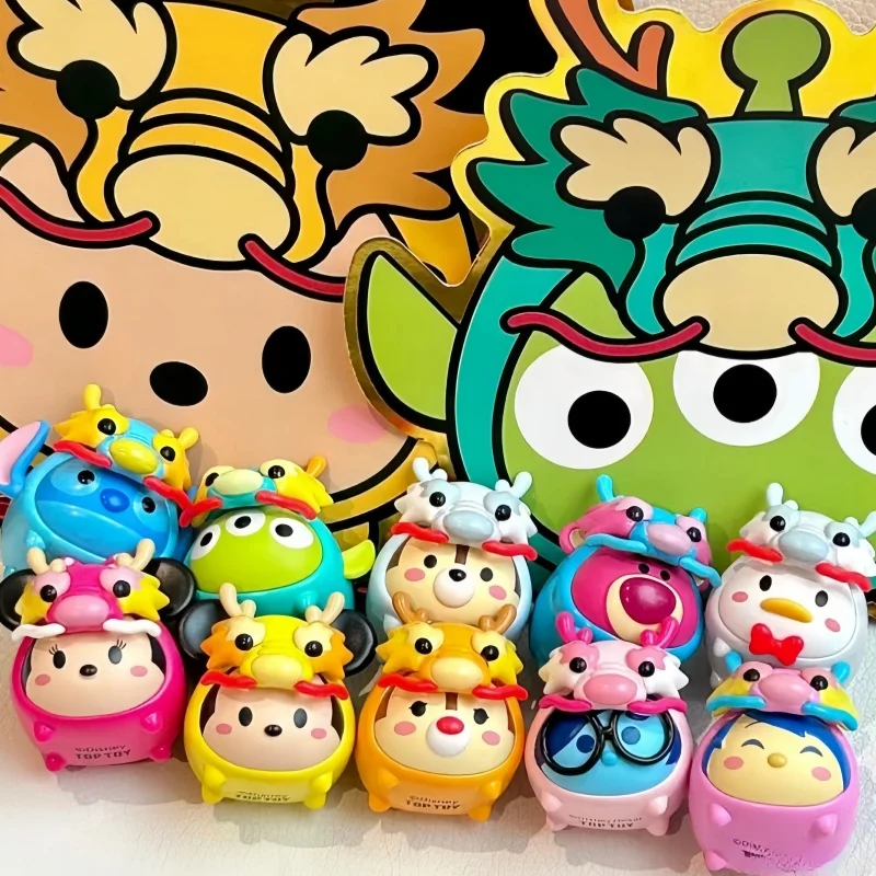 Disney, Стич, Микки Мауса, мини-детская серия, дневная картинка на удачу, милая аниме-фигурка, коллекционные украшения, милые игрушки, подарок