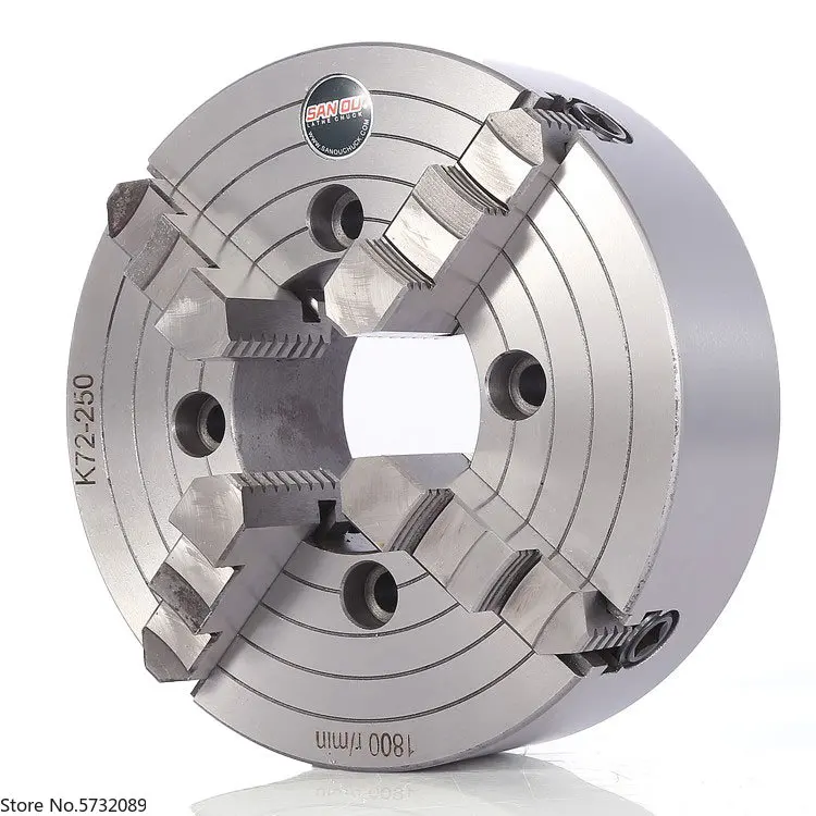 

K72-250 4 Jaw Independent Chuck Lathe SANOU Brand For Bench Lathe