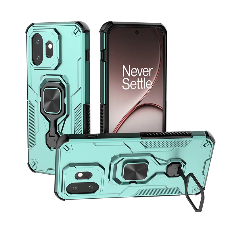Magnetic Armor Shockproof Phone Case with Metal Ring Stand