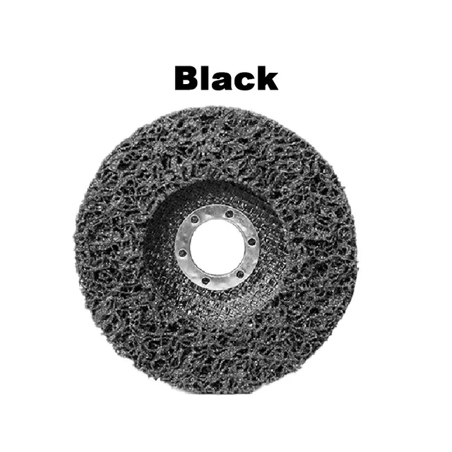 2/5pcs 125mm Grind Disc Abrasive Wheel Paint Rust Remover Poly Strip Disc for Angle Grinder Clean Polish Metal Motorcycles Car Black