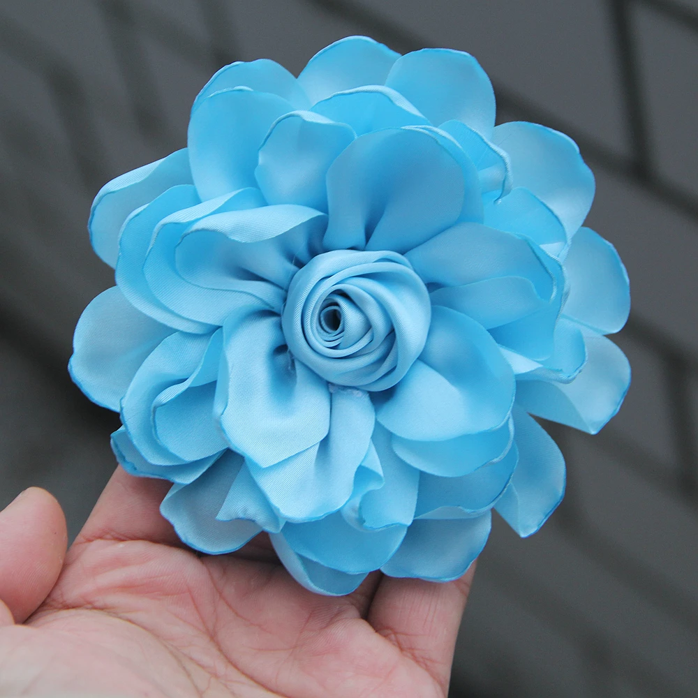 11 cm Koreanische Stoff Rose Blume Broschen für Frauen Elegante Corsage Schal Schnalle Hemd Kragen Pins Mode Schmuck Hochzeit Brosche – Detail 5