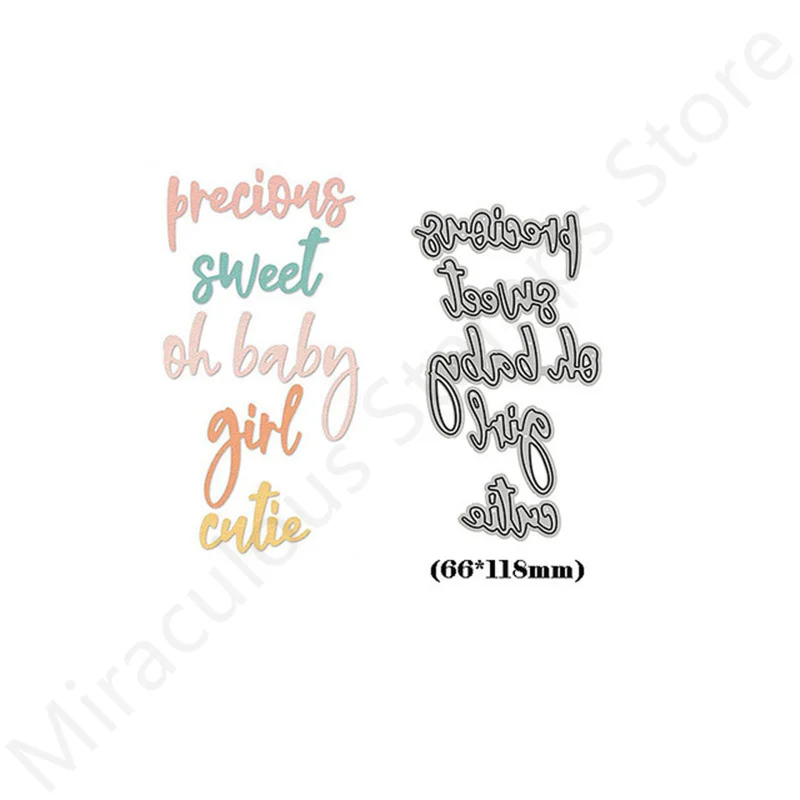 

2022 New Metal Cutting Dies for DIY Scrapbooking Photo Album Craft Decorat Paper Card Making Template Handcraft Sweet Girl