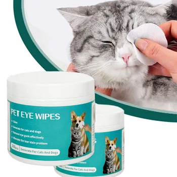 Toallitas húmedas universales para s y gatos, productos de limpieza para mascotas, para eliminar marcas de desgarro, 1 juego/100 piezas