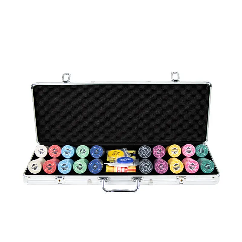 

500 Pieces Casino Factory Poker Chips Ceramic Poker Chip Set With Case