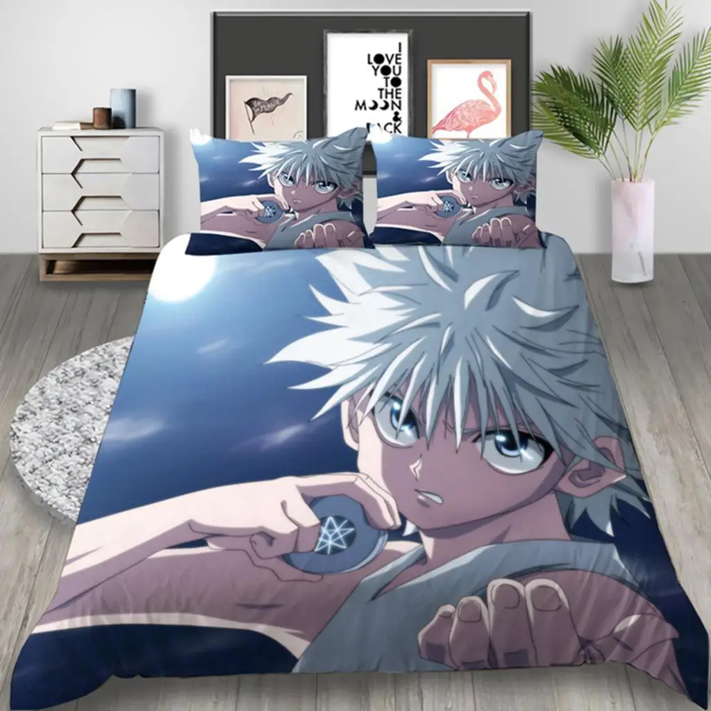 

Anime Hunter X Hunter 3D Printed Bedding Set Duvet Covers Pillowcases Comforter Bedding Set Bedclothes Bed Linen(NO sheet) 04