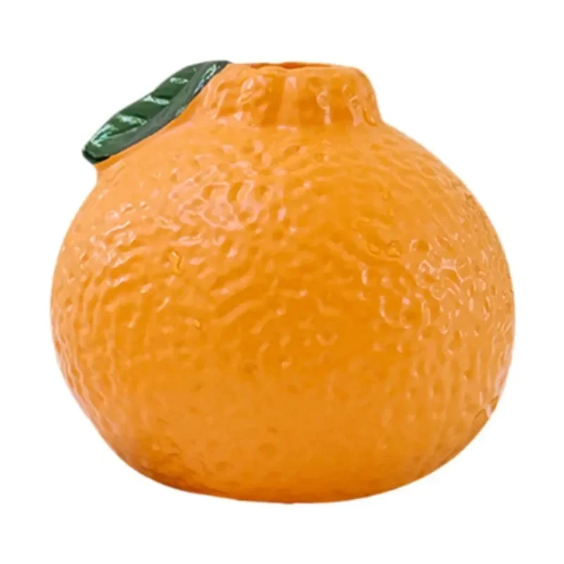 Home Orange Fruit Shaped Flower Vase Propagation Vase Desktop Art Vase Tabletop Decoration Bunch Centerpieces Decoration
