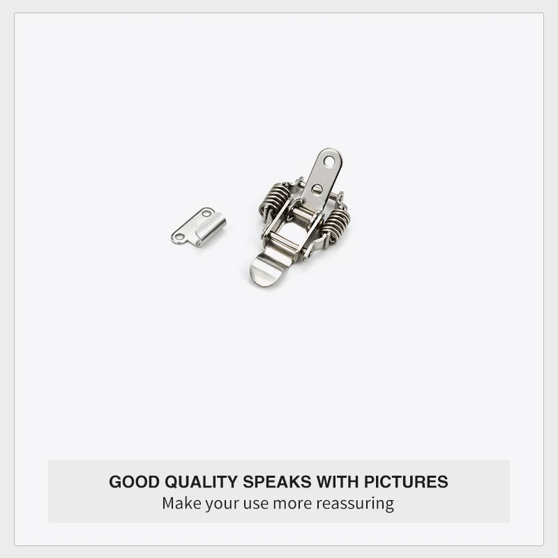 Industrial Clasp Clasp Bag Accessories 304 Stainless Steel Double Spring Padlock Wooden Small Size Factory Pin