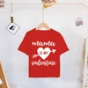 Valentines Family Matching Outfits My Valentine Calls Me Mama Women Shirt Mama Is My Valentine Kids T-shirt Family Clothes 6