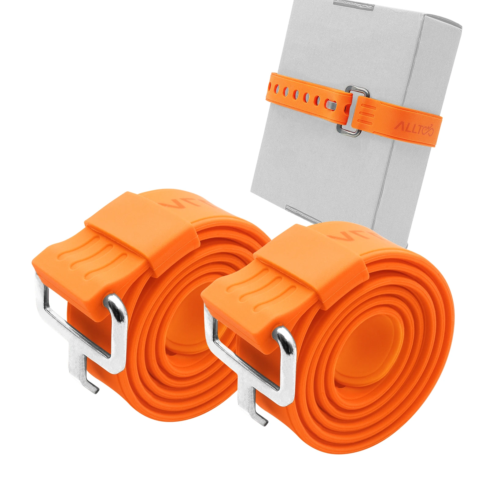 Set of 2 Soft Rubber Straps for Cycling and Gear Securing - 50cm & 70cm