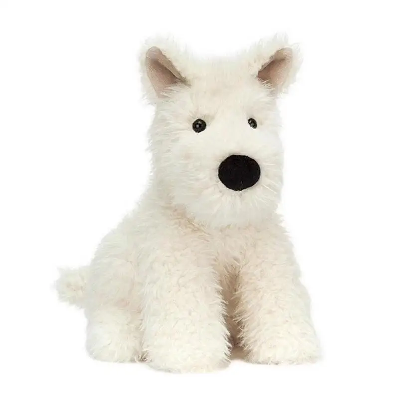 Fluffy Hair West Highland Dog Puppy Stuffed Plush Toys Life Like Animals Baby Appease Sleep Doll White Terrier Plushie For Kids carni life puppy корм для щенков с индейкой с яблоком и клюквой 12 кг