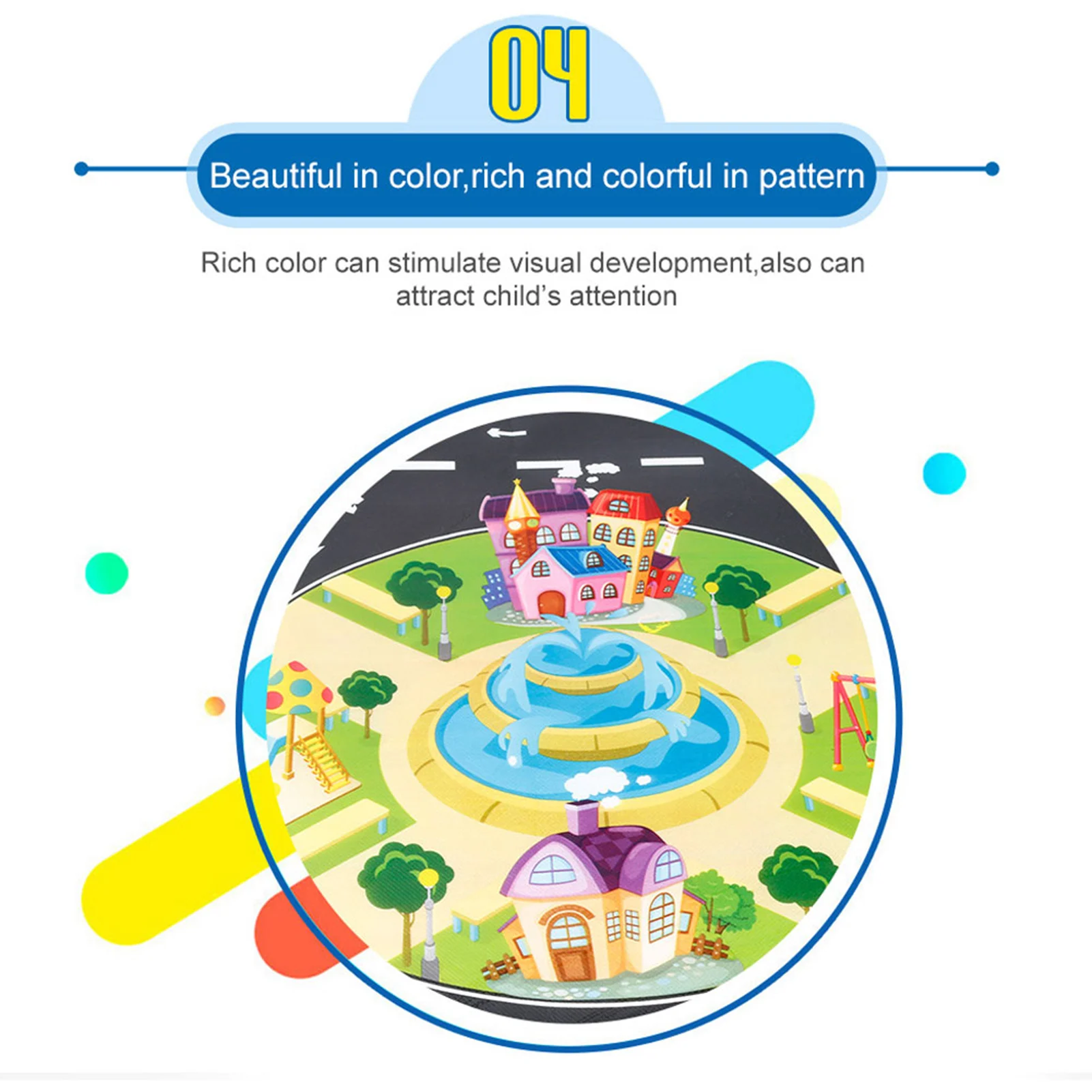Children Pretend Play Mats Road Traffic City Life Pretend Play Toy for Playroom & Kid Bedroom - 3