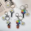 Kpop G-Dragon Lightstick Keychain Keyring Acrylic Double Sides Pendant Daisy Design Backpack Pendant Fans Collection Gift 4