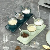 Seasoning Storage Box Condiment Bottles Pepper Sugar Container Bowl Salt Shaker Jars Sesame Bottle with Lid Kitchen Accessories 2