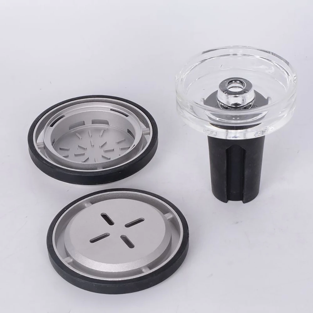 Glass Shisha Bowl Silicone Hookah Tobacco Flavor Holder 4 Parts Thermal Head Chicha Shisha Coal Bowl Sheesha Accessory
